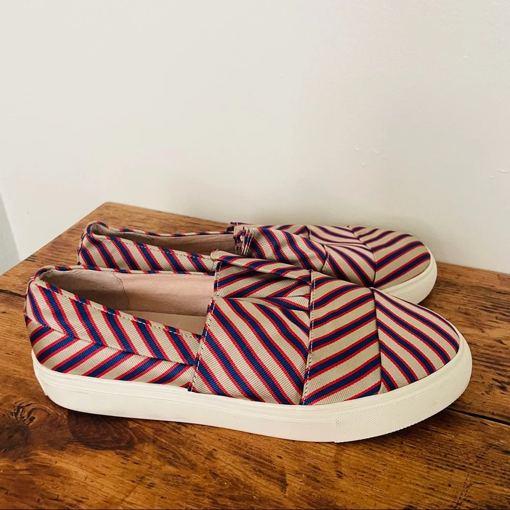 CECELIA New York Rooney Jacquard Striped Slip On Sneakers